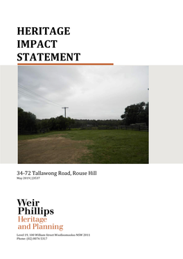 Heritage Impact Statement