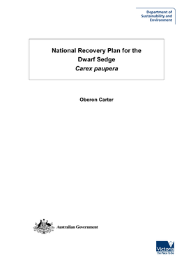 National Recovery Plan for the Dwarf Sedge Carex Paupera