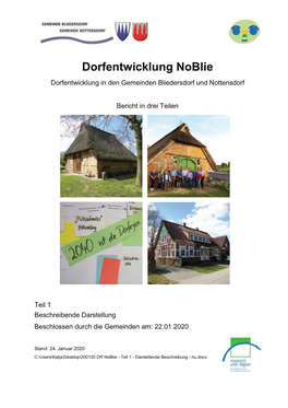 Dorfentwicklung Noblie Dorfentwicklung in Den Gemeinden Bliedersdorf Und Nottensdorf