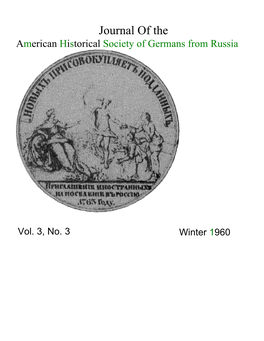 Journal of the American Historical Society of Germans from Russia