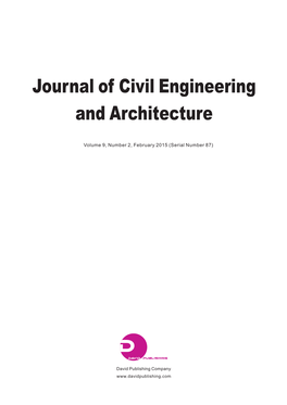 Journal of Civil Engineering and Architecture