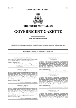 Government Gazette