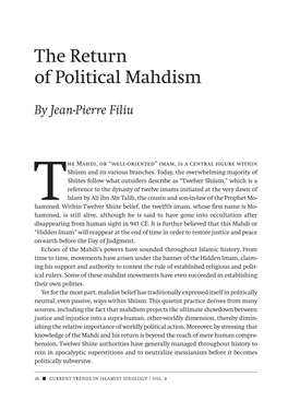 The Return of Political Mahdism