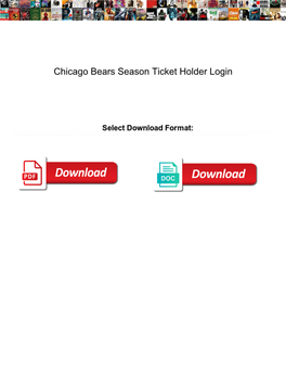Chicago Bears Season Ticket Holder Login