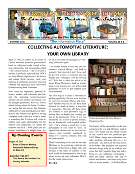 Collecting Automotive Literature: Your Own Library