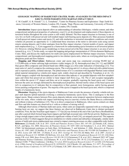 Geologic Mapping of Bakhuysen Crater, Mars: Analogies to the Ries Impact Ejecta with Insights Into Martian Impact Melt