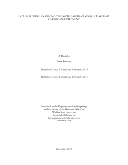 Examining the South American Model of Archaic Caribbean Settlement