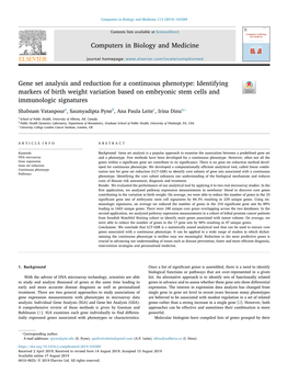 Gene Set Analysis and Reduction for a Continuous Phenotype Identifying