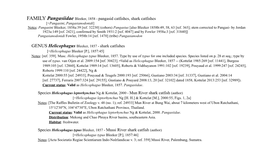 Pangasiidae Bleeker, 1858 - Pangasid Catfishes, Shark Catfishes [=Pangasini, Pangasianodonidi] Notes: Pangasini Bleeker, 1858A:39 [Ref