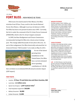 Fort Bliss : New Mexico & Texas