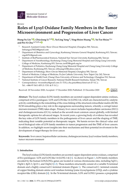 Roles of Lysyl Oxidase Family Members in the Tumor Microenvironment and Progression of Liver Cancer