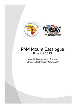 RAM Mount Catalogue Price List 2013