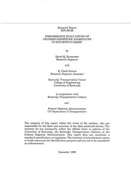 Performance Evaluations of Crushed Sandstone Aggregates in Bituminous Bases