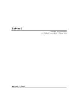 Enblend Download | Sourceforge.Net