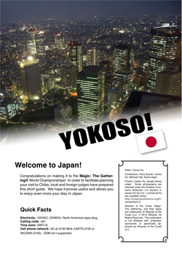 Welcome to Japan! Editor: Carlos Ho