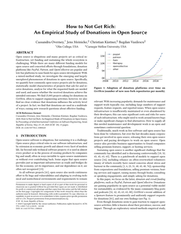 An Empirical Study of Donations in Open Source