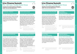 Live Cinema Summit Are Available with a with Available Are Summit Cinema Live the in Events All for Available Are Tickets Summit Cinema Live Pass