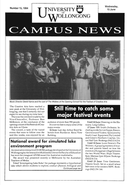 University of Wollongong Campus News 15 June 1994