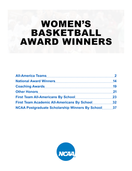 Women's Basketball Award Winners