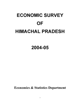 Economic Survey of Himachal Pradesh 2004-05