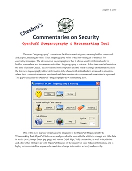 Openpuff Steganography & Watermarking Tool