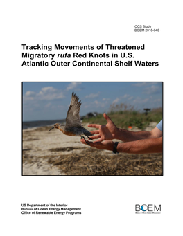 Tracking Movements of Threatened Migratory Rufa Red Knots in U.S. Atlantic Outer Continental Shelf Waters