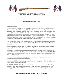 Newsletter Baltimore Civil