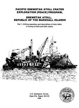 Pacific Enewetak Atoll Crater Exploration (Peace) Program