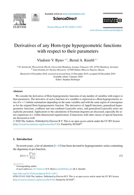 Derivatives of Any Horn-Type Hypergeometric Functions with Respect to Their Parameters