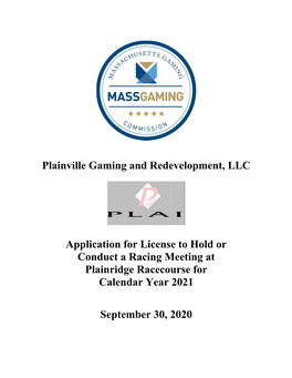 2021 PGR Harness Racing License Application