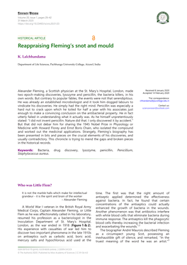 Reappraising Fleming's Snot and Mould