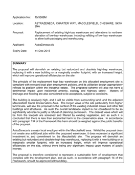 Astrazeneca, Charter Way, Macclesfield, Cheshire SK10