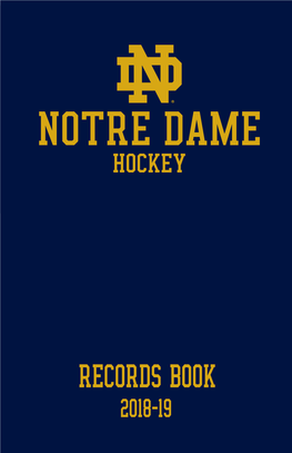 Records Book 2018-19 Irish Hockey History