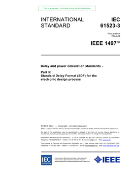 International Standard Iec 61523-3 Ieee 1497™