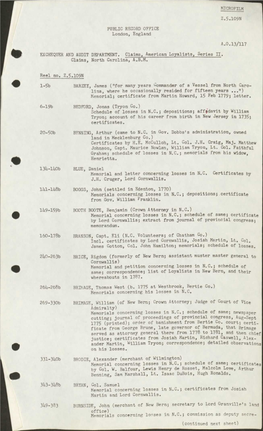 MICROFILM Z.S.109N PUBLIC RECORD OFFICE London