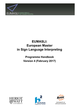 EUMASLI Handbook