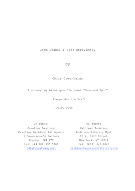 Coco Chanel & Igor Stravinsky by Chris Greenhalgh