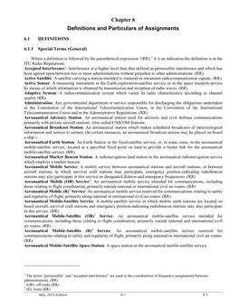 6 Chapter 6 Definitions and Particulars of Assignments