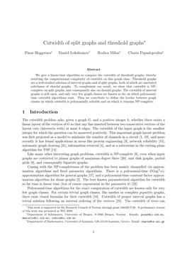 Cutwidth of Split Graphs and Threshold Graphs∗