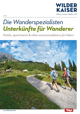 Die Wanderspezialisten Unterkünfte Für Wanderer Hotels, Apartments & Other Accommodations for Hikers