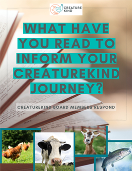 What Have You Read to Inform Your Creaturekind Journey?