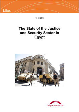 The State of the Justice and Security Sector in Egypt
