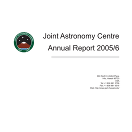 Joint Astronomy Centre Annual Report 2005/6