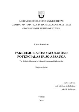 Geologinis Potencialas Yra Geologinių Išteklių Originalas