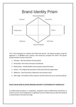 If BRAND-X Was a Person, Who Would You Compare Him With"? the Person Should Consider 6 Human Traits Then: 1