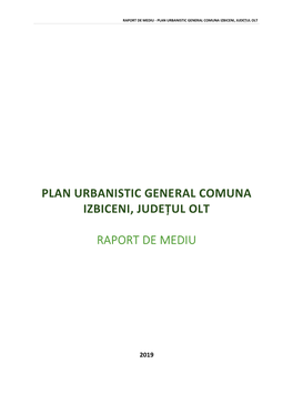 Raport De Mediu Plan Urbanistic General Comuna