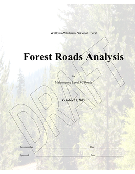 Forest Roads Analysis