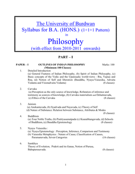 B.A.(Honours) in Philosophy