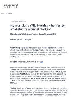 Ny Musikk Fra Wild Nothing – Hør Første Smakebit Fra Albumet 