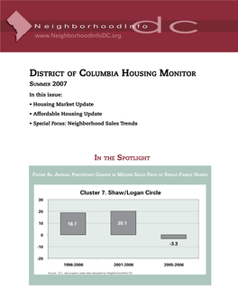 District of Columbia Housing Monitor Summer 2007